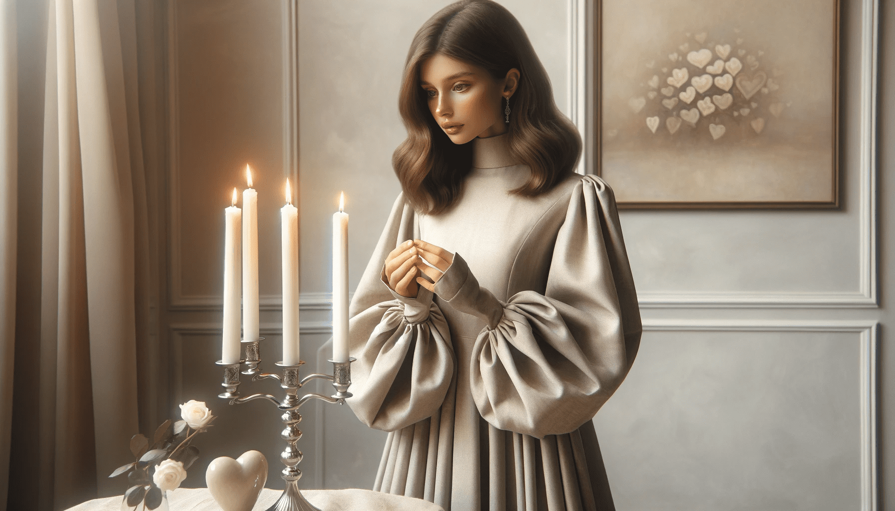 woman lighting Shabbos candles