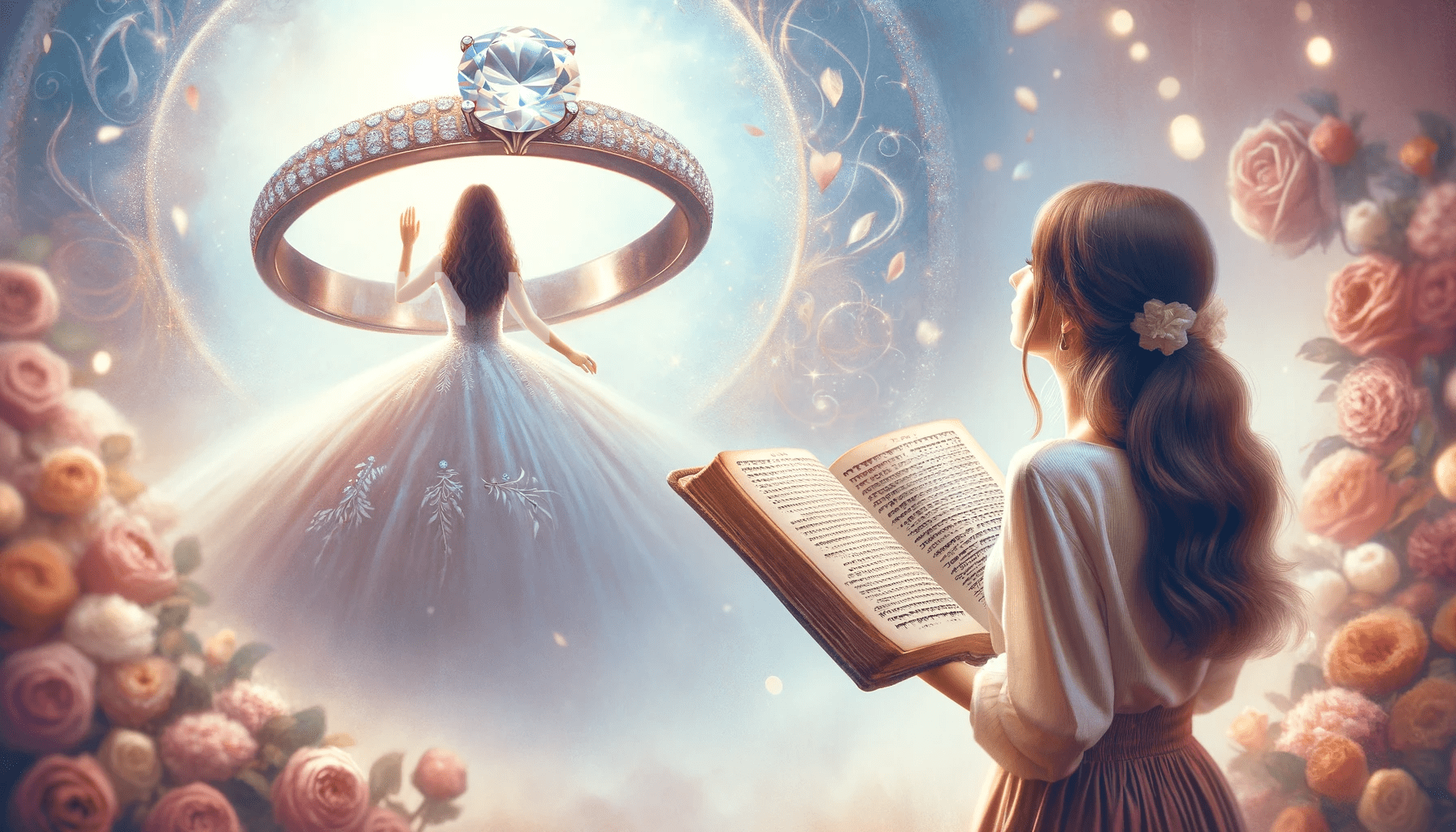 girl davening for a wedding
